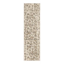 2'x7' Eliot Geo Runner Rug Tan/Beige/Gray - Threshold: Traditional Geometric