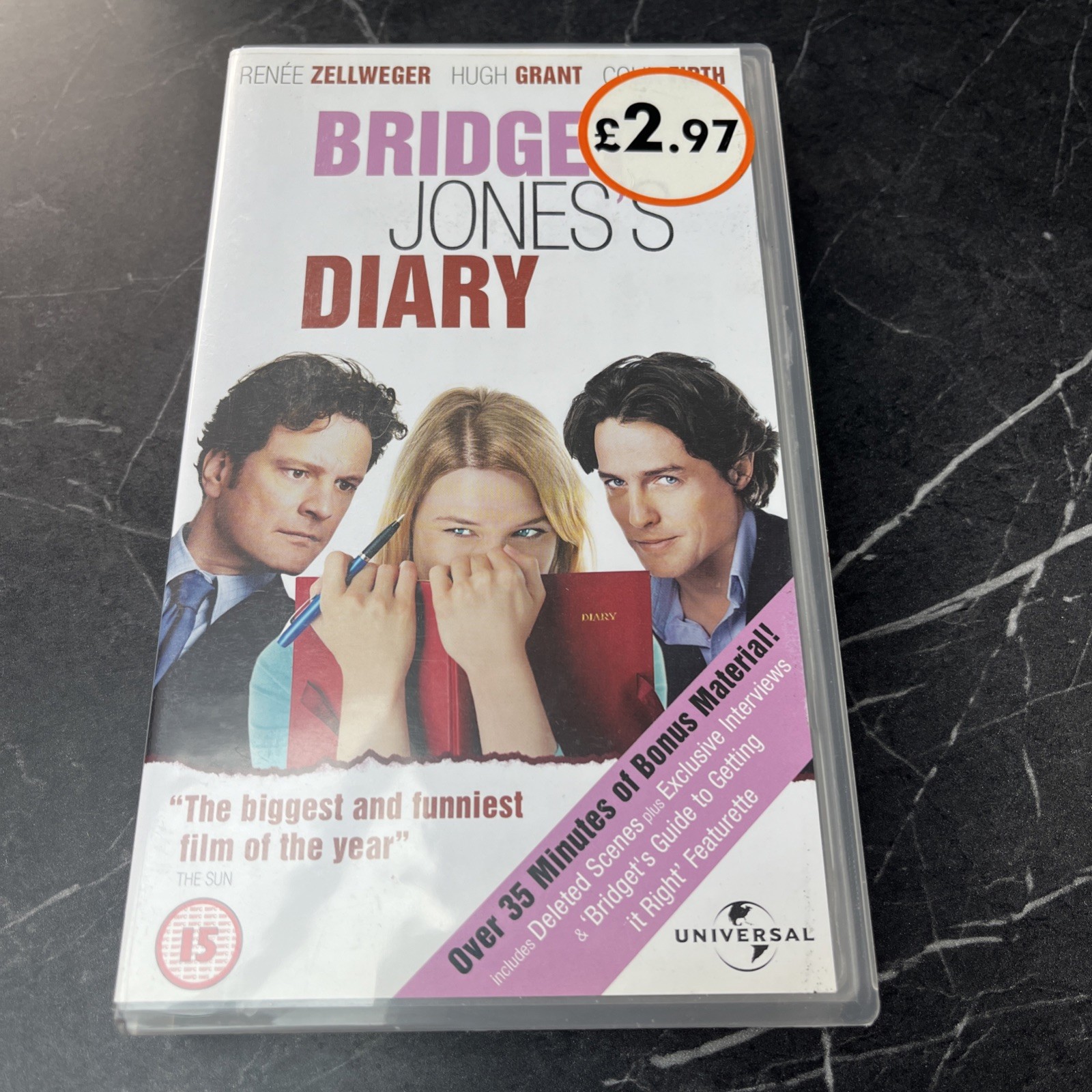 Bridget Jones's Diary - VHS Video - Pal - Video Cassette