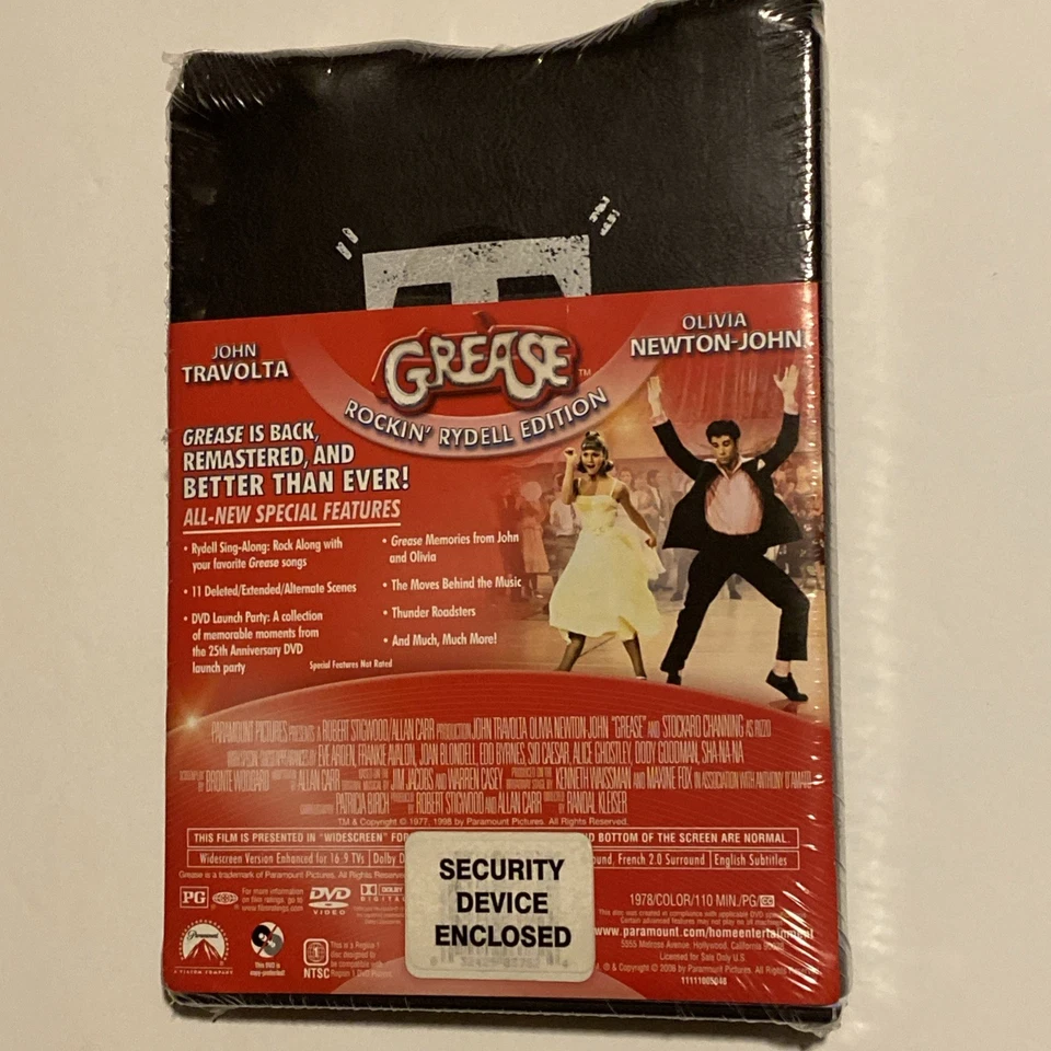 Grease (DVD, 2008, Rockin Rydell Edition with Bleck Leather Jacket) New - Image 2 of 2