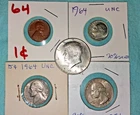 1964 Proof like set 90% Silver AU Coins Philadelphia mint