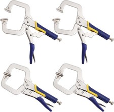 4 Pack 6 Inch Metal Face Clamps With Swivel Pad Adjustable C Clamp With Rubber H