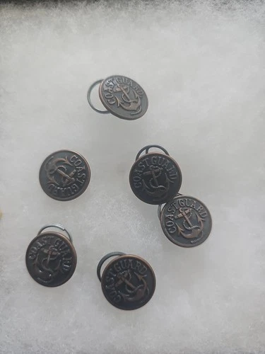 1930s US Coast Guard Change Buttons (Shank Buttons) Lot Of 5
