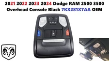 2021 2022 2023 2024 Dodge RAM 2500 3500 Overhead Console Black 7KX281X7AA