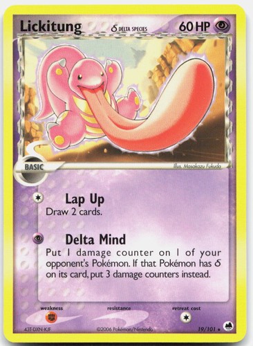 Lickitung 19/101 Rare Dragon Frontiers Pokemon Near Mint
