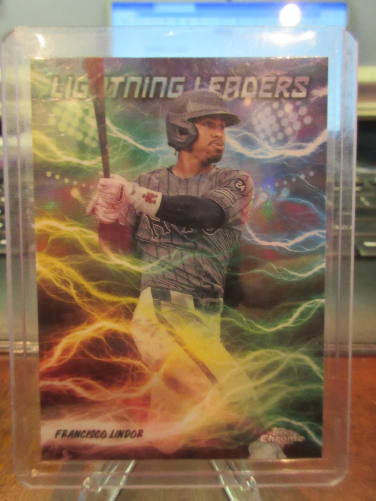 Francisco Lindor 2025 Topps Chrome - Lightning Leaders Case Hit SSP Mets #LL-7