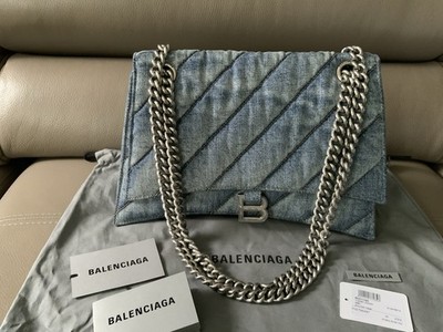 Balenciaga Hourglass  Schultertasche, Denim,  OVP 2500   wie neu