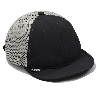 Clakllie Soft Short Brim Cap 6 Panels Unstructured Baseball Cap Mesh Back Spo...