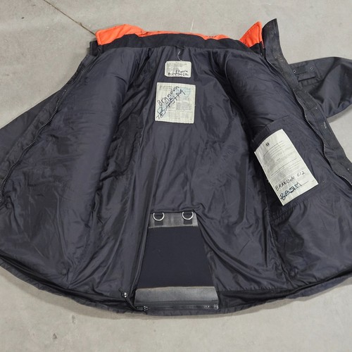 Mustang Survival MC1532 Shipboard Parka Large Navy Black/Orange Used - Picture 6 of 14