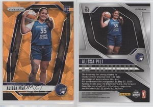 2024 Panini Prizm WNBA Orange Ice Prizm Alissa Pili #150 Rookie RC