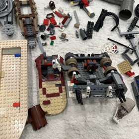 Huge LEGO Star Wars Parts Lot &ndash;Jabba&rsquo;s Sail Barge, Landspeeder, Hovertank + More