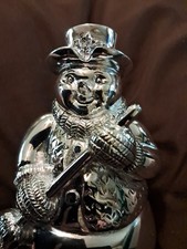 Reed & Barton Christmas Musical Revolving Frosty the Snowman Silverplate 
