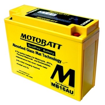 Motobatt MB16AU Quadflex AGM 12V Battery - MB16AU