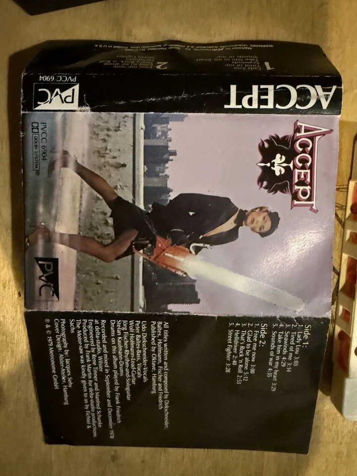 Accept Breaker Cassette Classic Heavy Metal Hard Rock German Foto 4 de 4