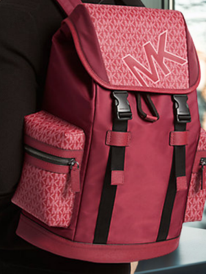 Michael Kors Cooper Men Ladies MK Logo and Nylon Cherry Travel
