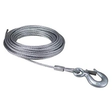  Dutton-Lainson Company (6524) 1/4" x 50" Winch Cable with Hook - 7 x 19 