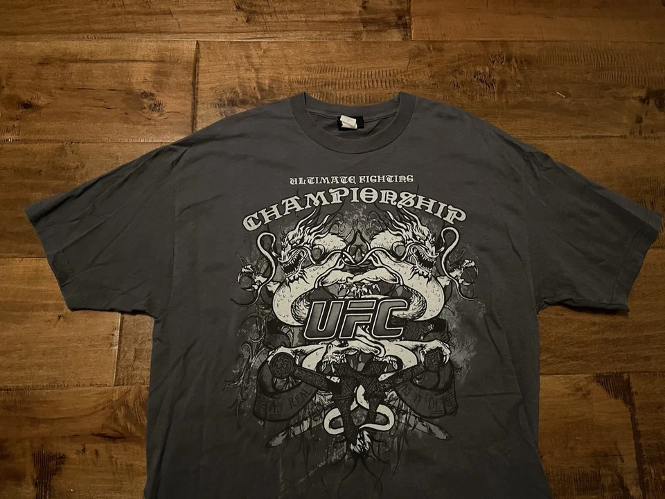 Camiseta De Colección Y2K UFC Ultimate Fighting Championship MMA Dragon Gris - Para Hombre XL Foto 2 de 4