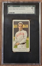 1910 American Caramel E91 Walter Johnson Washington Senators Baseball Card SGC 3