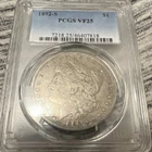 Morgan Dollar 1892 San Francisco $1 Silver Coin PCGS VF25 Circulated KM#110