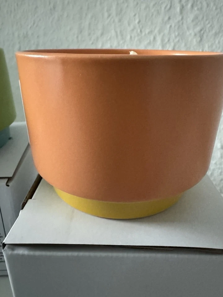 PartyLite 2x Zweifarbige Duftwachstöpfe Peach Honey-Wild Lemongrass Citronella - Bild 4 von 4