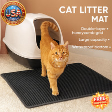 Cat Litter Mat Double Layer Waterproof Non-Slip Washable 15" Pad