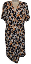Banana Republic Multicolor Stretchy Crossover Mock Wrap Dress Size Medium