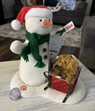 2024 Hallmark WRAPPED IN JOY SNOWMAN Singing Plush with Sound and Motion W/ Tag