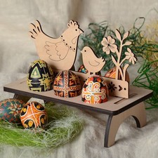  2 Pcs Eggs Container Rack Decorative Holders for Display Chicken Shaped