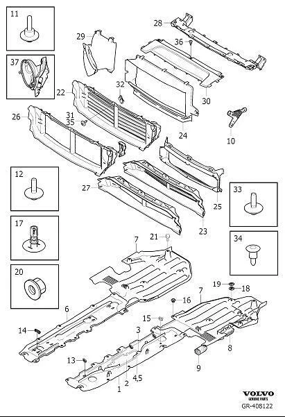 Volvo 31353799 Radiator Support Baffle. Air | eBay