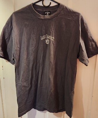 Jack Daniel's No 7 Tennessee Whiskey Gray Men's L Large T Shirt Motorcycle 