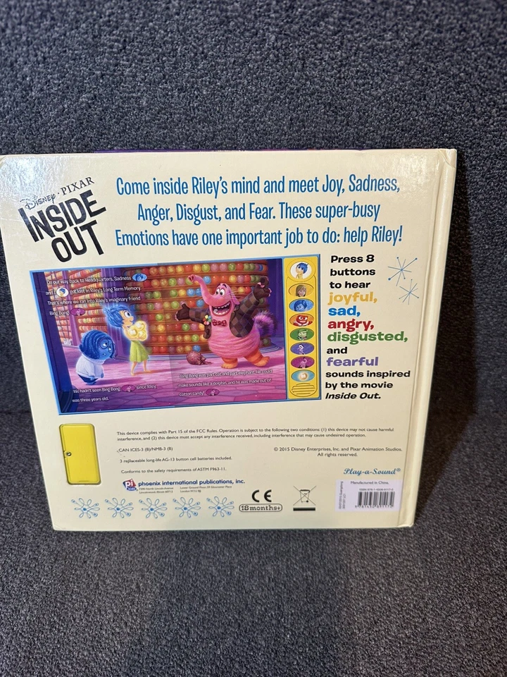 Disney INSIDE OUT Play-a-Sound Book 2015 Hardcover - Image 2 of 3