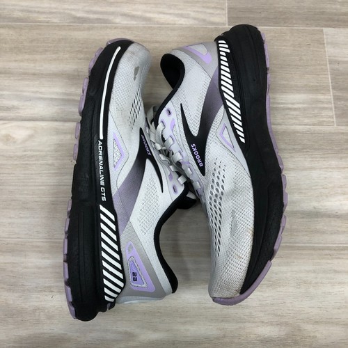 Brooks Womens Adrenaline GTS 23 1203811B039 White Running Shoes Sneakers Sz 7.5B - Picture 8 of 10