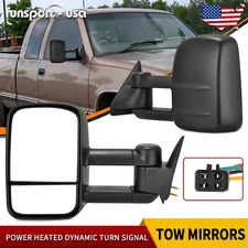 Pair Tow Mirrors For 1988-1998 Chevy / GMC C1500 C2500 C3500 K1500 K2500 K3500