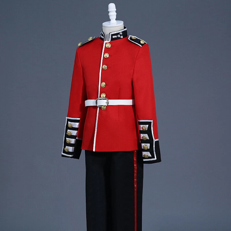 Niños Niños Guardia Real Británica Uniforme Disfraz Chaqueta Húsar Tambor Vestido Elegante Top Foto 2 de 4