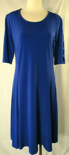 SUSAN GRAVER Short Cut-Out Sleeves Blue 