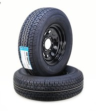 2 Free Country Trailer Tire Rim St22575r15 10-ply E 117m 6 Lug X 5.5 Black Mod