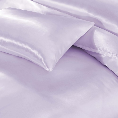 6 Pcs Satin Complete Bedding Set Silky Duvet Cover, Fitted sheet & Pillow Cases - Picture 112 of 205