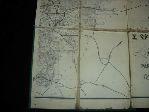 1868 Cruchley's Neu Map Of Yorkshire Zugstrecken & Stations Antik Eisenbahn - Picture 4 of 6