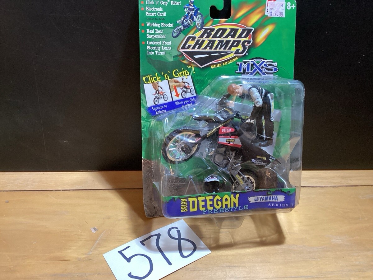 Road Champs MXS Brian Deegan Jakks Cr Rare Dirt Bike Toy