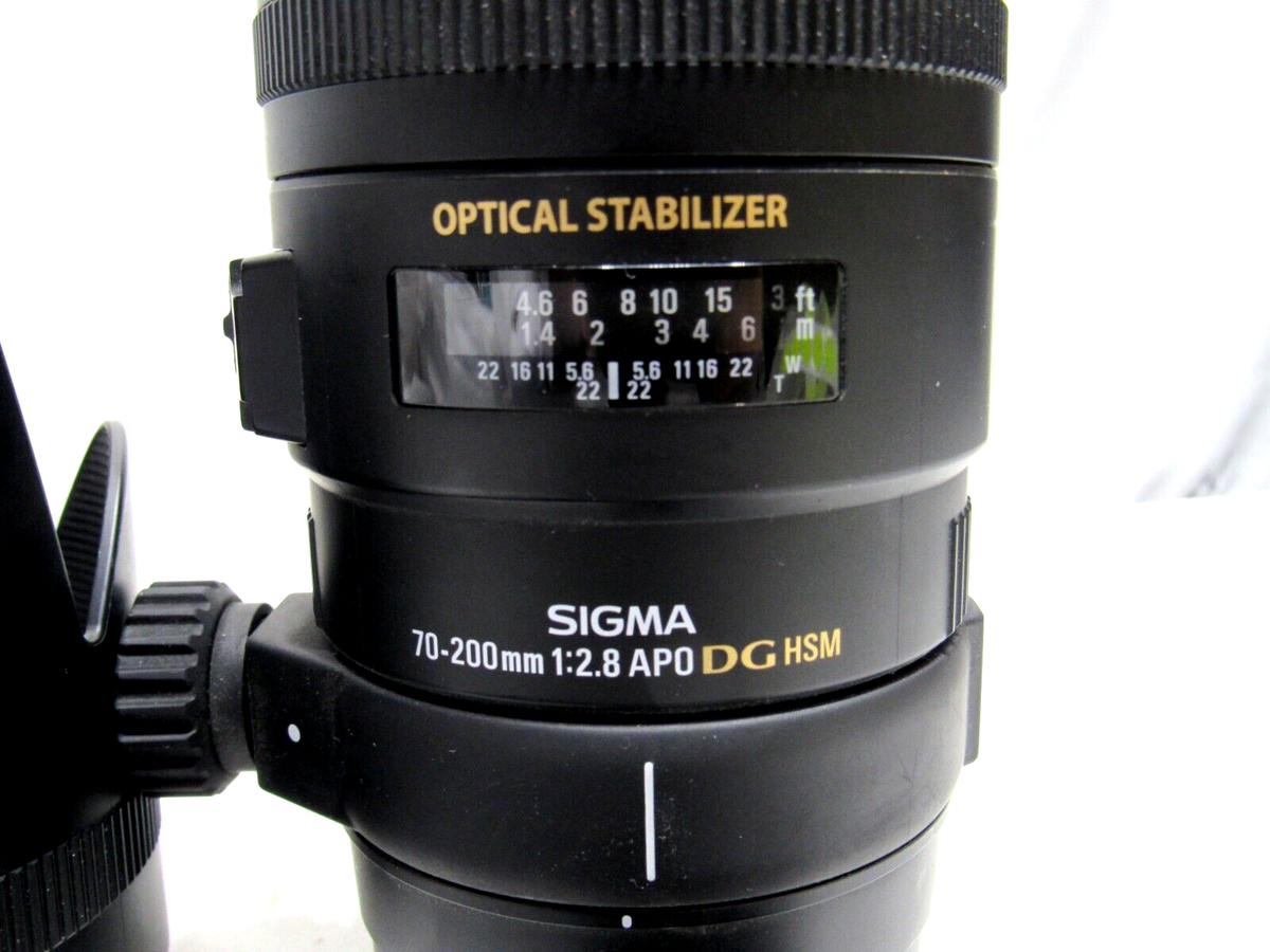 Sigma 70-200mm f/2.8 DG OS HSM Lens For Nikon, caps, hood, tripod