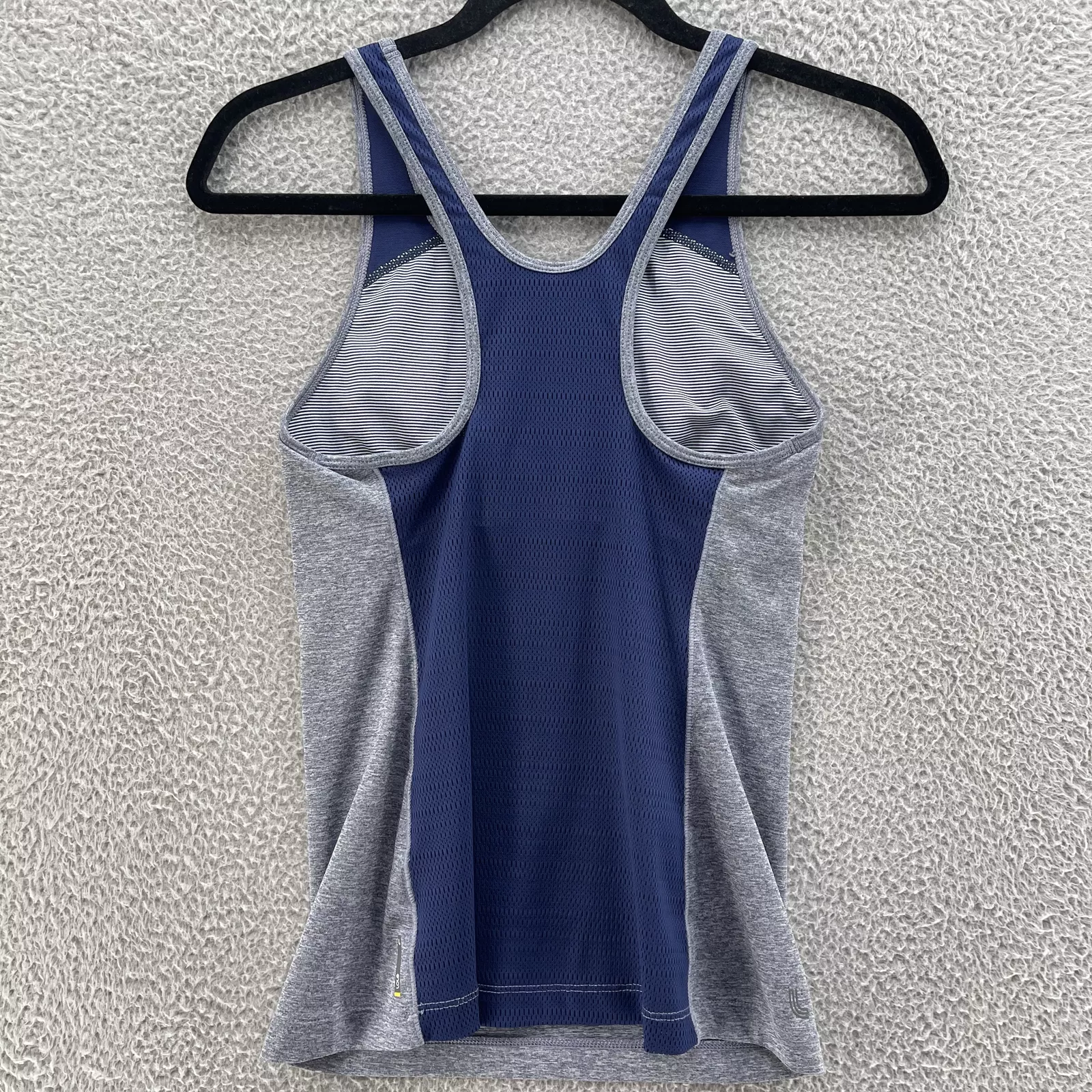 lole athletic activewear gym yoga training blue back tank-top