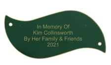 TREE OF LIFE LEAF GREEN BRASS ENGRAVING PLATE 1 3/8" X 3. 3/4" FREE ENGRAVING