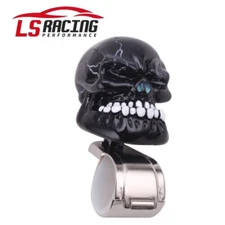 Black Skull Head Car Steering Wheel Spinner Suicide Knob Handle Auto/Truck