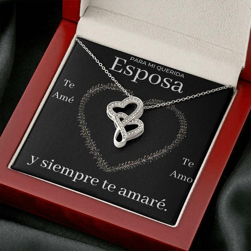 Regalo para mi Esposa Collar Con Mensajes de Amor y Corazones Aniversario Cumple - Foto 5 di 10