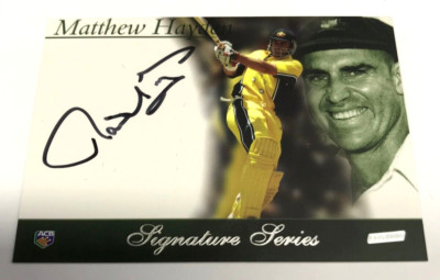 2002-03 ESP ACB Cricket Limited Edition Box Set Autographed Card Matthew Hayden