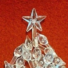 SMALL CLASSIC CLEAR STAR Ceramic Christmas Tree Topper No Bulbs