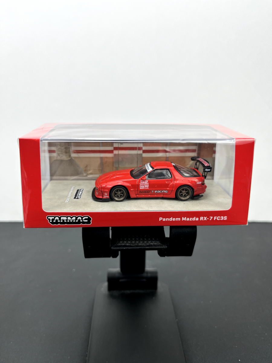 Tarmac Works 1/64 Pandem Mazda RX-7 FC3S White / purple - HOBBY64 T64-066-WP - a