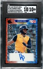 2021 Leaf Pro Set Metal Hedbert Perez Red White BLUE WAVE SGC 10 w/10 AUTO (2/4)