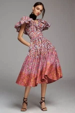 Free People SIKA Lupita V-Neck Ruffle-Sleeve Dress Size 0 $400