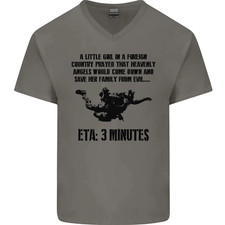 ETA 3 Mins Parachute Regiment Para 1 2 3 4 Mens V-Neck Cotton T-Shirt