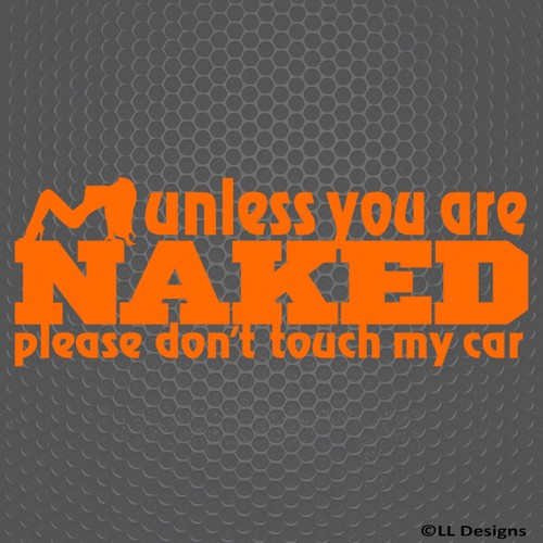 Unless You Are Naked Don't Touch My Car Show Vinyl Decal - Choose Color/Size - Picture 18 of 25
